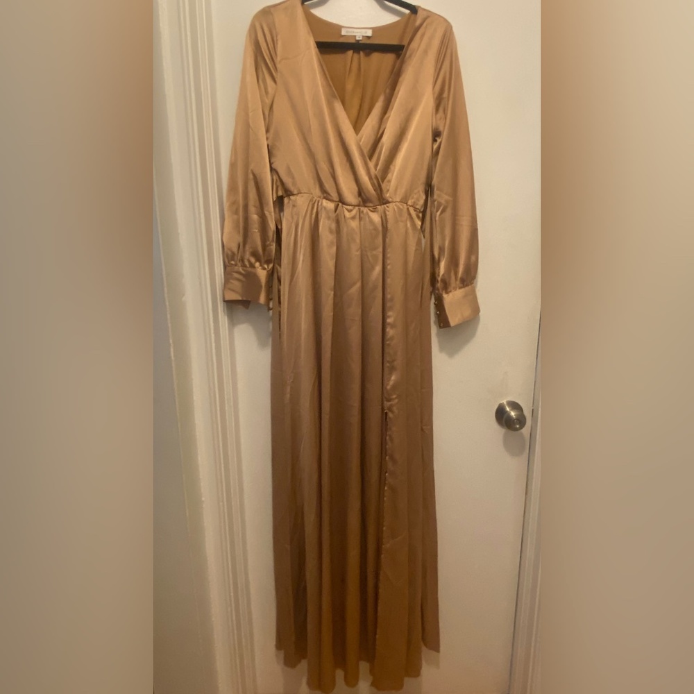 Satin Rose Maternity Gown